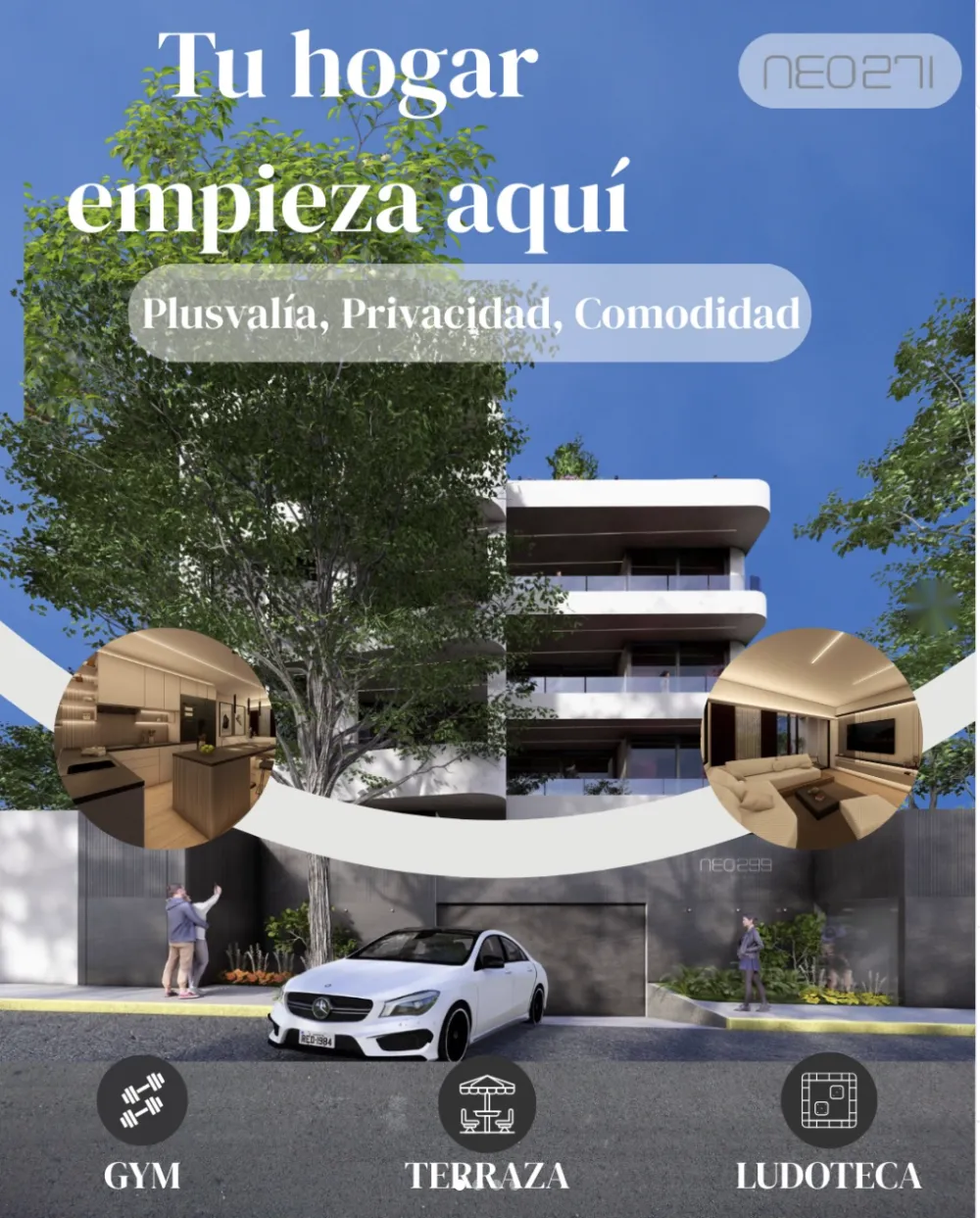 Neo 271: Tu hogar empieza aquí: amenidades y renders
